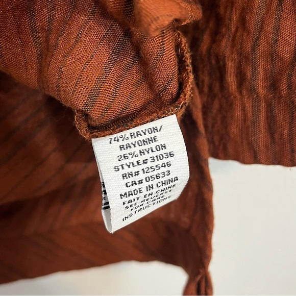 Habitat Oversized Crinkle Tunic Blouse Lagenlook Textured Button Front Shirt - Picture 11 of 12